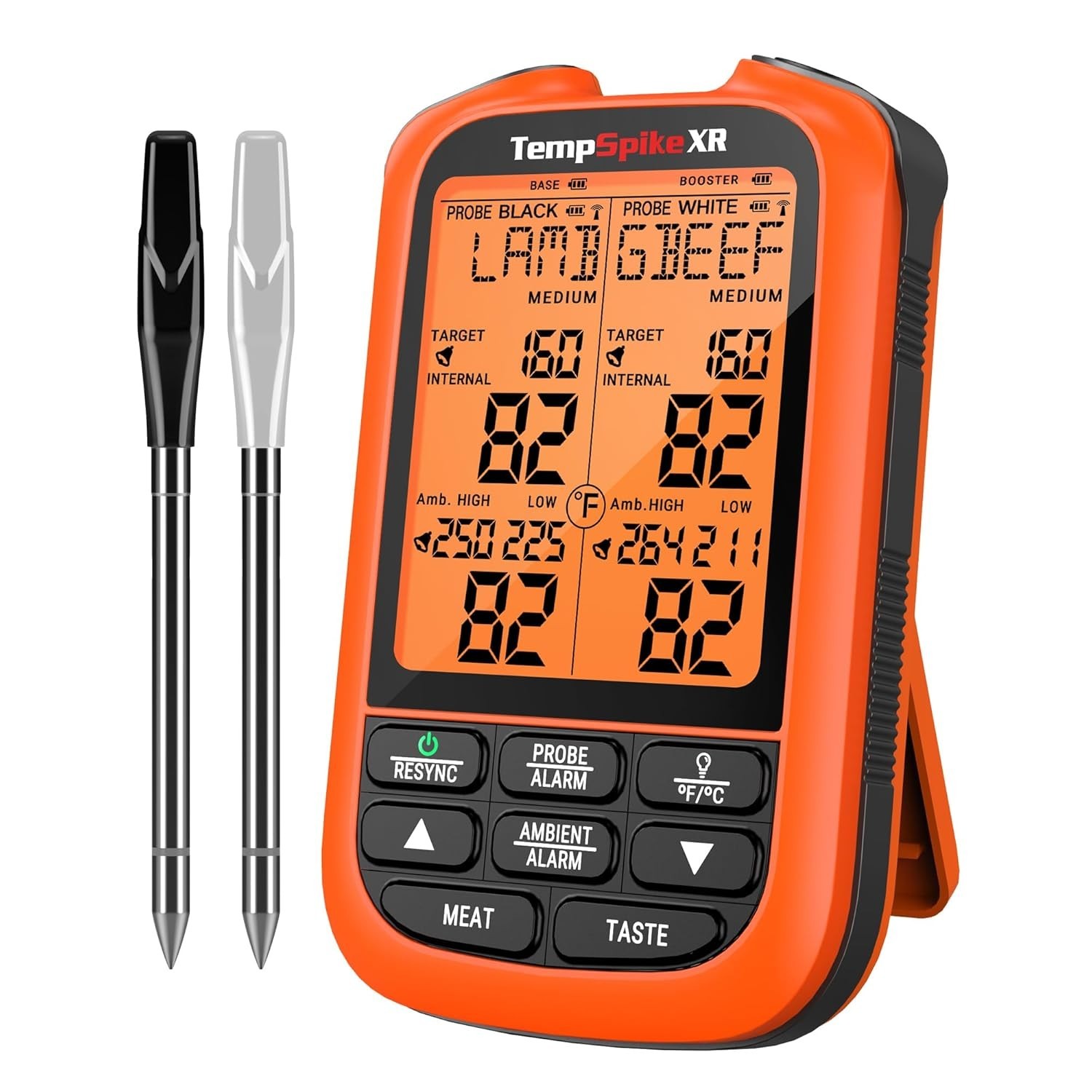 Pro Meat Thermometer Digital 1000ft, Waterproof Probe, Large Display, RF Signal