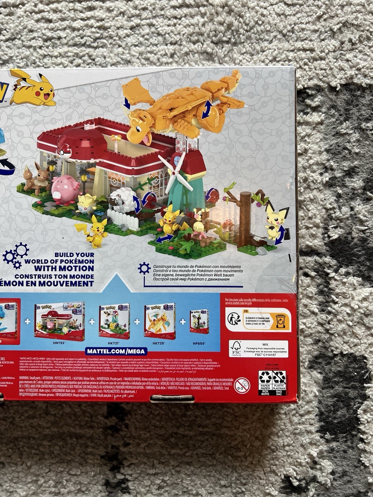 MEGA Pokemon Lapras Building Toy Kit Action Figure Build With Motion- 527pcs