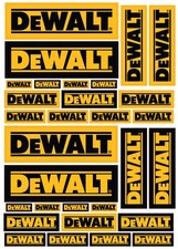 DeWalt stickers set, Large set DeWalt decals, stickers graphics decals Laminated