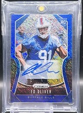2019 Panini Prizm Rookies RC Blue Shimmer FOTL Auto Prizm /10 Ed Oliver #378