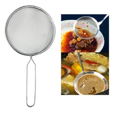 Fine Mesh Strainer Sturdy Handle Food Sifters Rice Quinoa Pasta Fruits Diameter