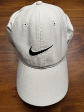 NIKE LEGACY 91 Dri Fit White Swoosh Adjustable Hat Cap - ONE SIZE