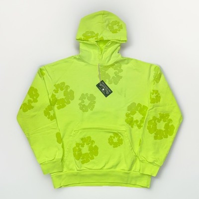 ［完全正規品］Denim Tears Hoodie Neon Green Denim Tears Mono Cotton Wreath Neon Green Hoodie Size Medium | eBay