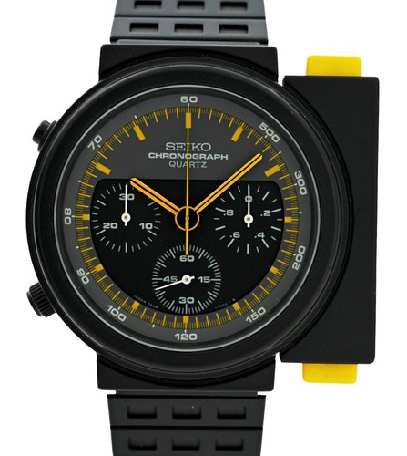 Seiko 42mm Original Aliens Ripley Black PVD SS Chronograph JDM Watch- 7A28-7000!