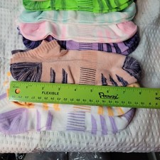 Multi Color Low Cut Athletic Ankle Socks 10 Pair Pack Cushioned Sport Socks