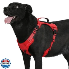 Bolux Tactical Dog Harness for Large Dogs,No Pull Adjustable Pet Dog Harness，