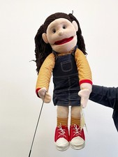 28" Sunny Toys Hispanic Girl with overalls, GS4572 Full Body Puppet