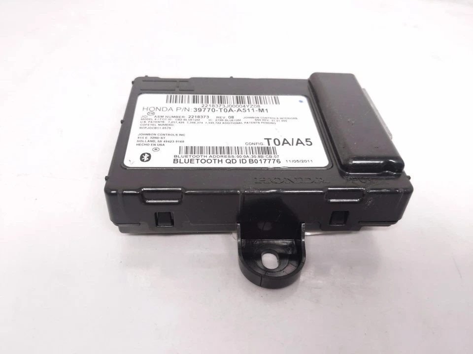 2012-2016 Honda Cr-V Hft Bluetooth Unit -  39770-T0a-A51 - Image 2 of 4
