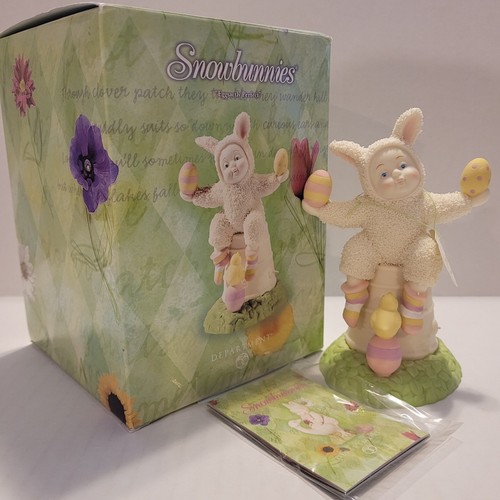 SNOWBUNNIES Vintage 2003 Eggsactly Perfect Department 56 Figurine with ...