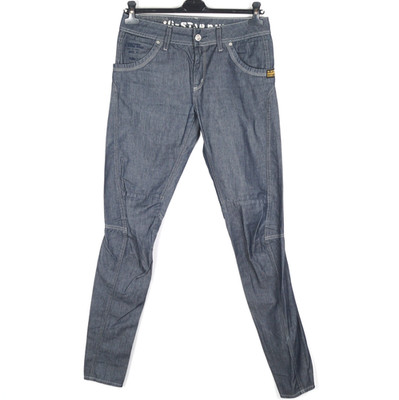 G-STAR RAW Herren Jeans Gr. W28 L34 blau gedreht Baumwolle Polyester Zip Fly