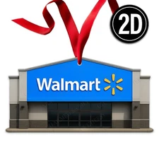 Walmart Acrylic Christmas Ornament Retail Store Supercenter Shopping Gift 011