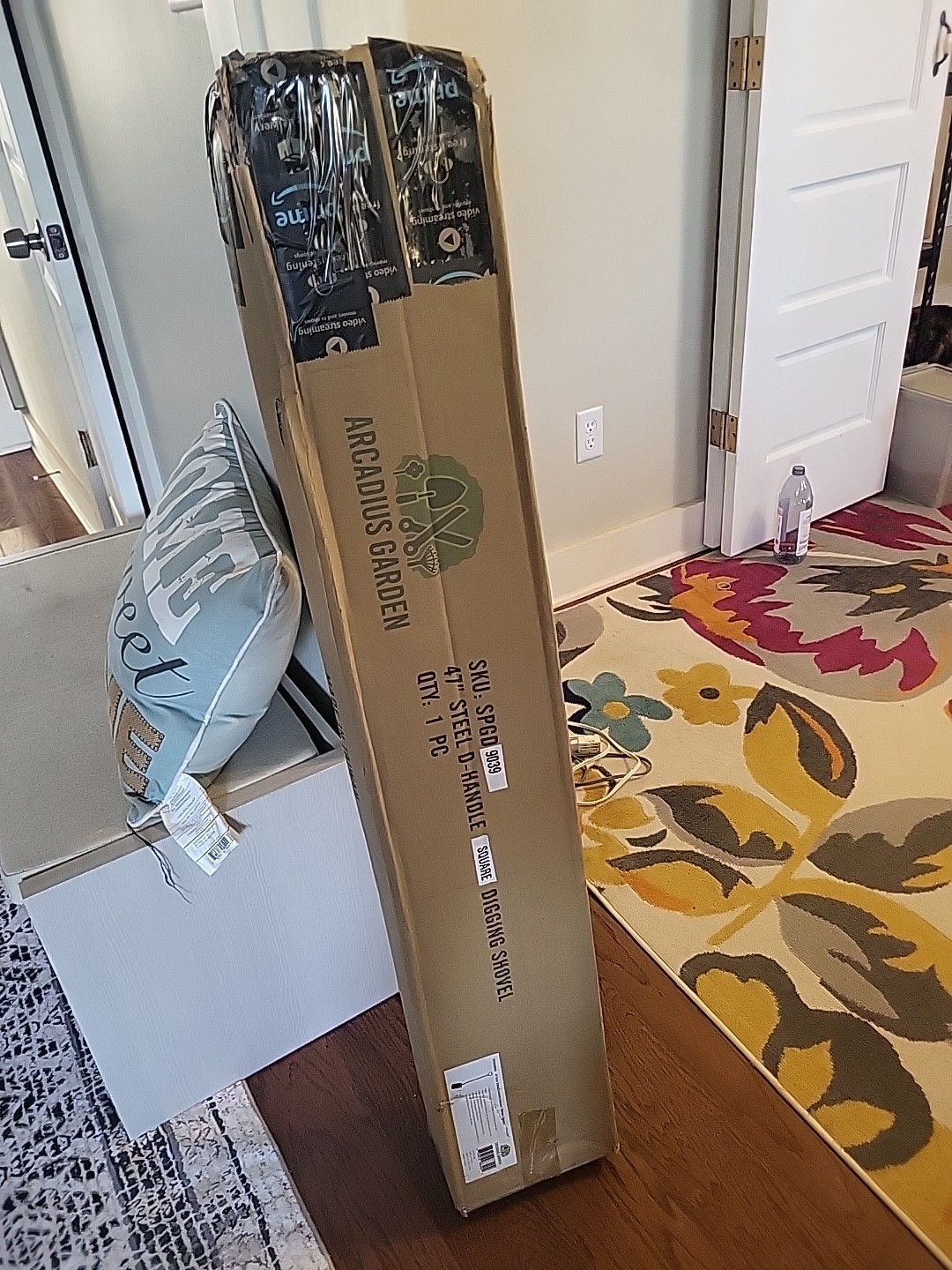 Square Garden Spade Shovel - 46 - Steel Flat Shovel with D-Handle - Gar