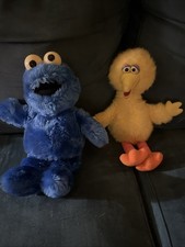 Big Bird 1986 Sesame Street Plush 13 Muppets Doll Playskool USA Vintage Lot