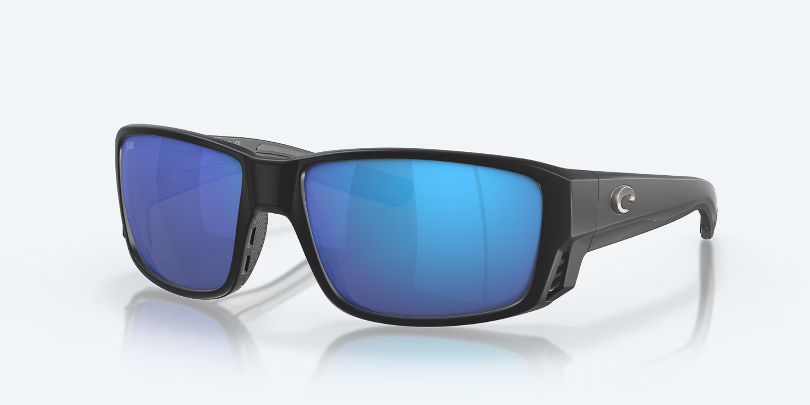 NEW Costa Tuna Alley Matte Black / Blue Mirror 580G Lenses 06S9009