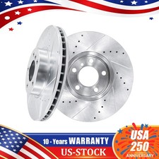 13.07 Inch Front Drilled Slotted Brake Rotors For 2011 2012 - 2018 Bmw X5 X6