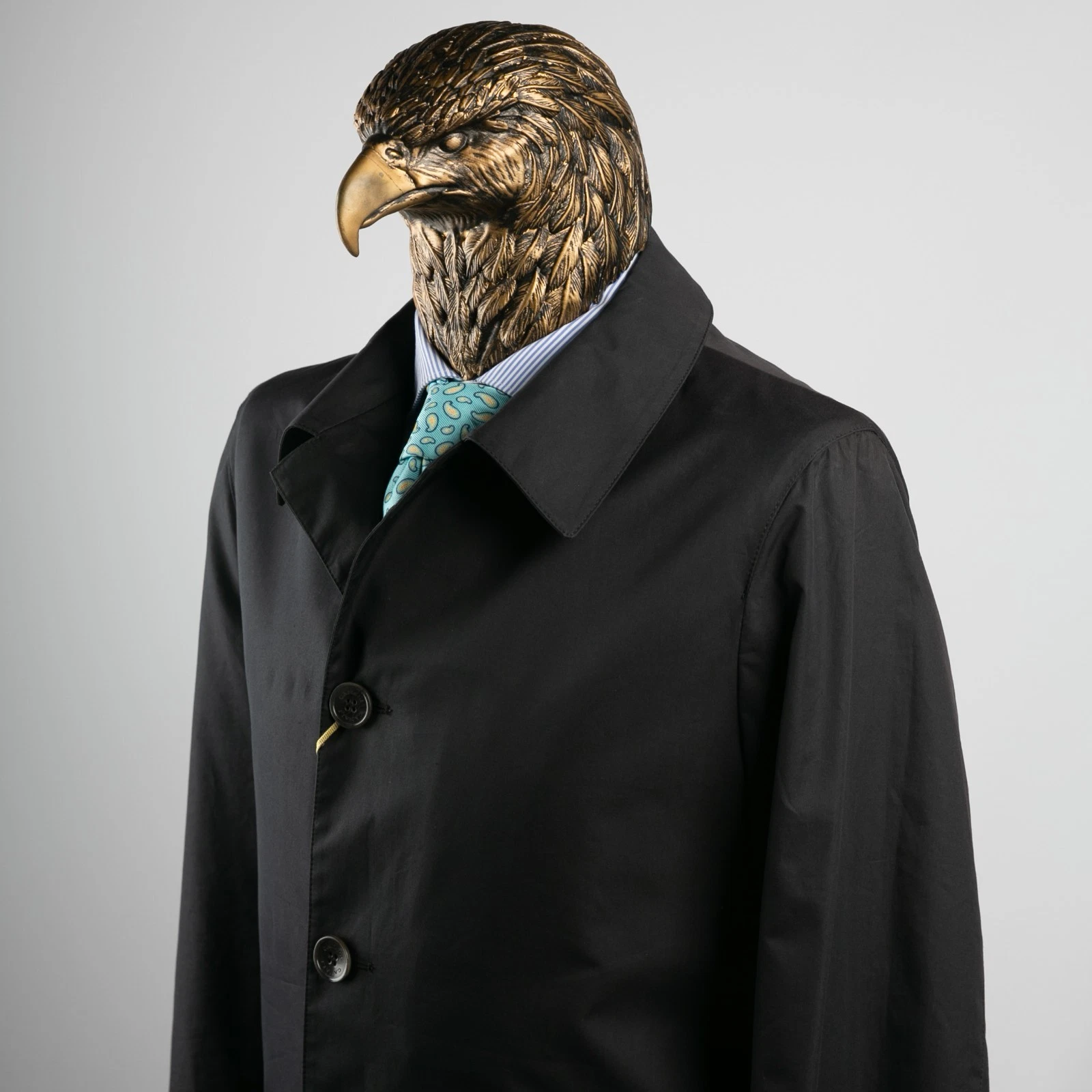 NWT $2550 Canali Cotton Silk Loro Piana Storm System Trench Coat Blue 40US/50IT