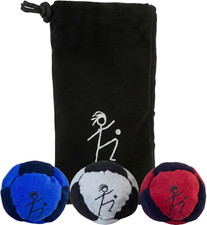 Footbag Hacky Bag Set, 2026 Upgraded Soft Plush Footbags - Durable Fleece Juggli