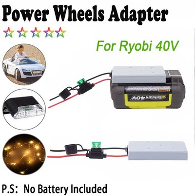 For Ryobi 40V Lithium-ion Battery Power Wheel Adapter with Fuse & Wire terminals