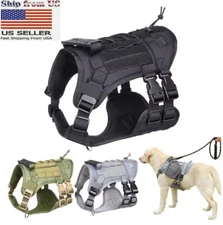 Tactical Dog Harness with Handle No-pull Large Military Dog Vest US Working Dog