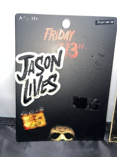 Friday the 13th Jason Voorhees Juego de 4 Botones, Pin, Parche NUEVO Terror Terror Terror - Imagen 3 de 6