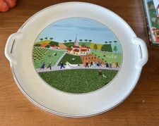 Villeroy & Boch DESIGN NAIF Wedding Cake Plate Large Tray Handled Platter 