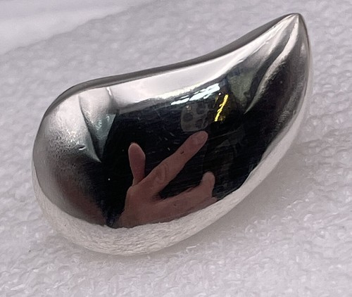 Anillo Vintage Sólido Onda de Esterlina Diseñado Talla 6, Firmado 925 CC - Imagen 5 de 9