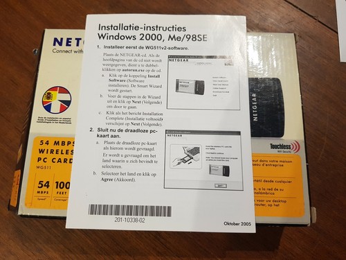 NETGEAR WG511 v2 Wireless 54 Mbps PC Card + CD Installation et Notice Fr, Es, Ne - 第 4/12 張圖片