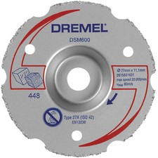 Image of Dremel 2615S600JB DSM600 Cutting Disc, Carbide, 77mm for Flush Wood Cuts