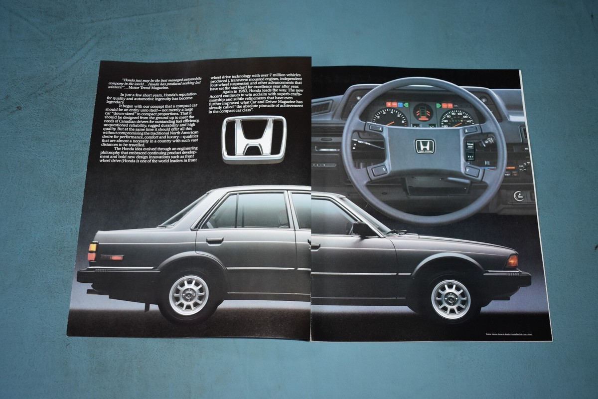 1983 Honda Accord Dealer Sales Brochure Canadian | eBay