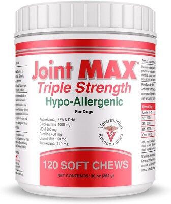 Joint MAX Triple Strength Hypoallergenic Soft Chews (120 Chews)