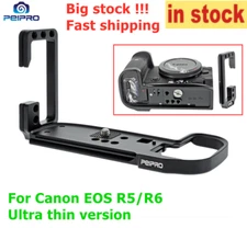 PEIPRO Ultra-thin Alloy Quick Release Plate L-bracket grip for Canon EOS R5/R6