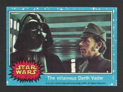 (CB7) DARTH VADER #7 CARD Star Wars 1977 Topps Trading Cards US ISSUE BLUE