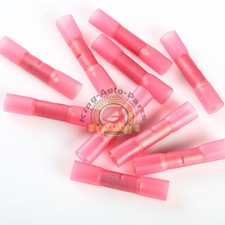 10 Heat Shrink Butt Connectors 8 Gauge Ga AWG Car Audio Power Ground Terminals