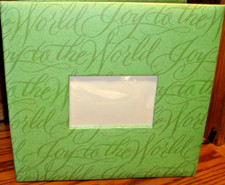 Scrapbook Album TAPESTRY by C.R. Gibson Green 13.5x 12.5" JOY TO THE WORLD 851