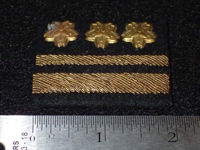 Cold War Japanese Tokyo Police Officer Bullion Lapel Rank Insignia