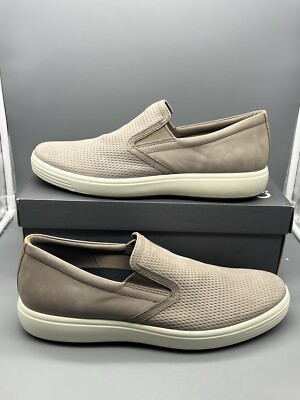 ECCO S Lite Moc Warm Gray Mens EU 47 US 13 - 13.5 Leather Slip On Loafers Shoes