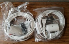 2 Pack Cable Matters Hanging Lamp Light Cords with On/Off Switch 15 ft White