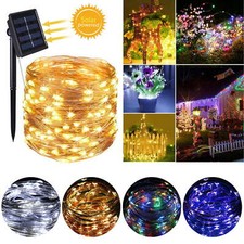 Outdoor Solar Fairy Lights String Copper Wire Waterproof Garden Decor 100/200LED