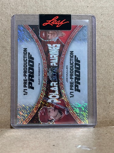 Gary Roberts Joe Mullen 2024 Leaf Metal Hockey 1/1 Pre Production Proof