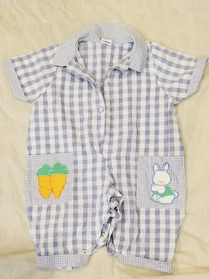 checkered baby romper