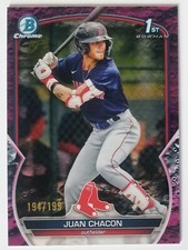 2023 Bowman Juan Chacon Purple Pattern Chrome Parallel /199 Red Sox #BCP-105
