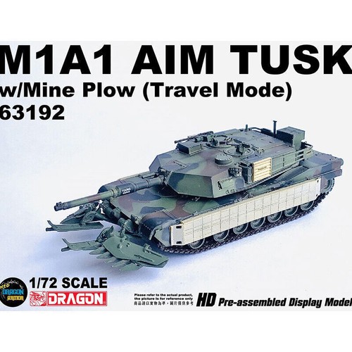 Dragon 1/72 M1A1 AIM TUSK U.S. Main Battle Minesweeper Tank 63192 Model Toys - Picture 7 of 8