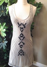 STYLISH BRAND NWT $118.00 GUESS GRAY SEQUINED BEADED  SEXY DRESS SIZE M