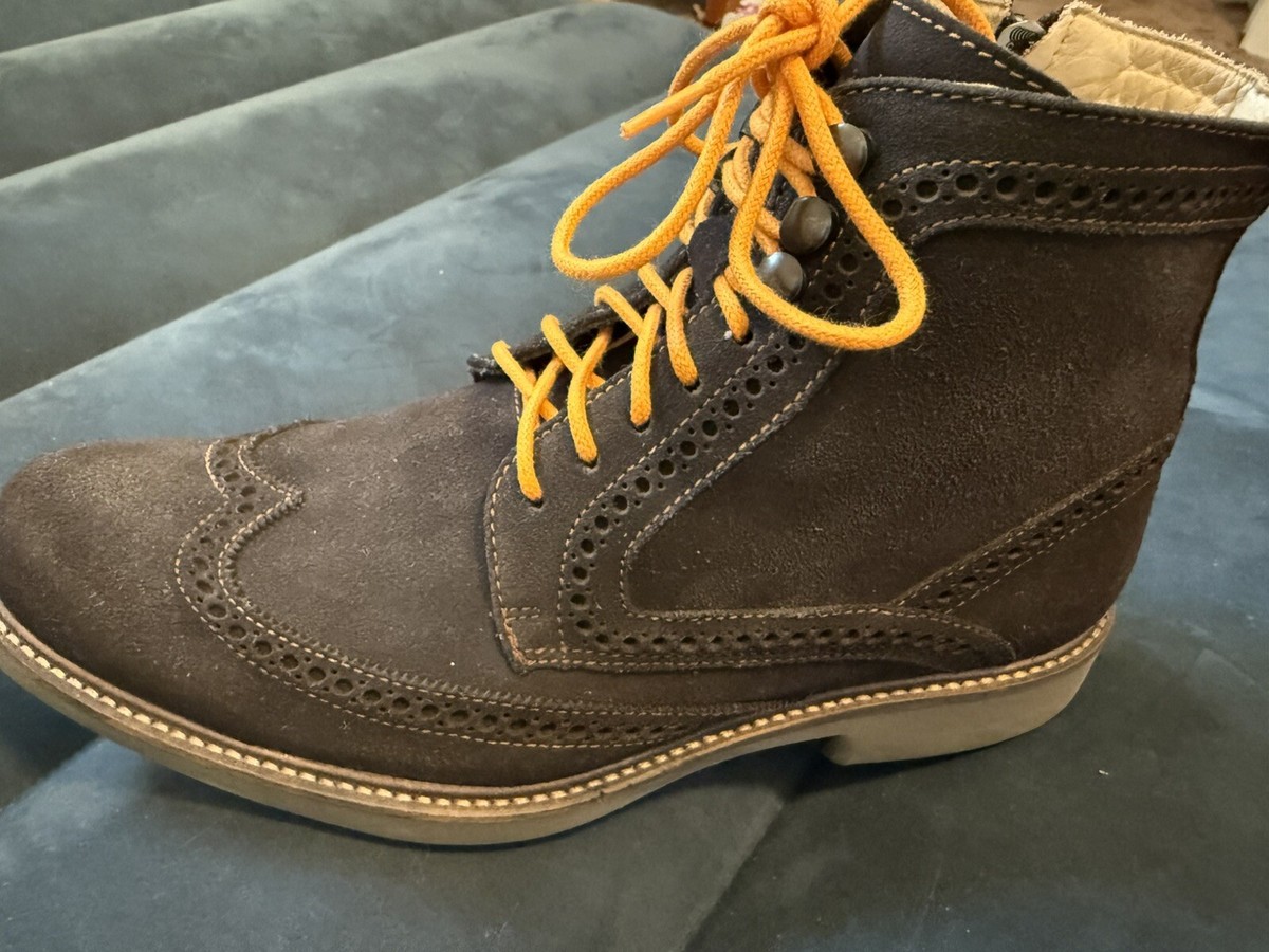 Donald J. Pliner Wingtip Oxford Shoes Dark Brown Leather Lug Sole Men\'s 10.5 Amazon.com | Signature Donald J Pliner Mens Cane-ZB Wingtip  main image 2