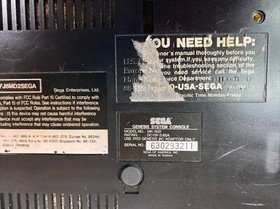 Sega Genesis Model 2 Console Model 1631, Power Supply OEM Controller, AV Cable