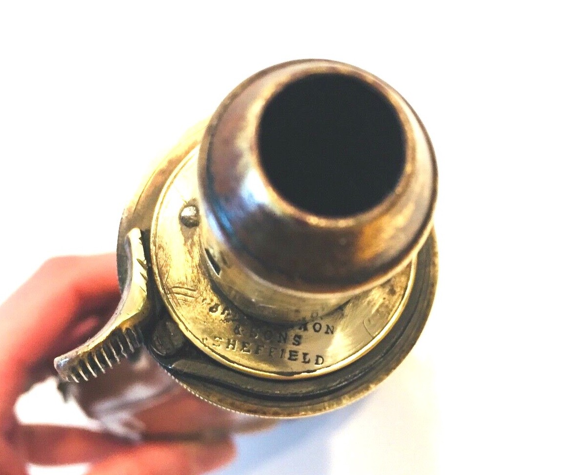 JAMES DIXON & SONS COPPER POWDER FLASK, Pre- Civil War c.1812, 4