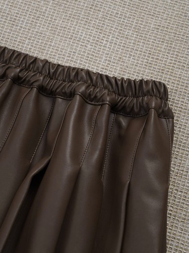 Kids Girls Skirt Birthday Miniskirt Shiny Metallic Short Dress Family Leather - Picture 24 of 30