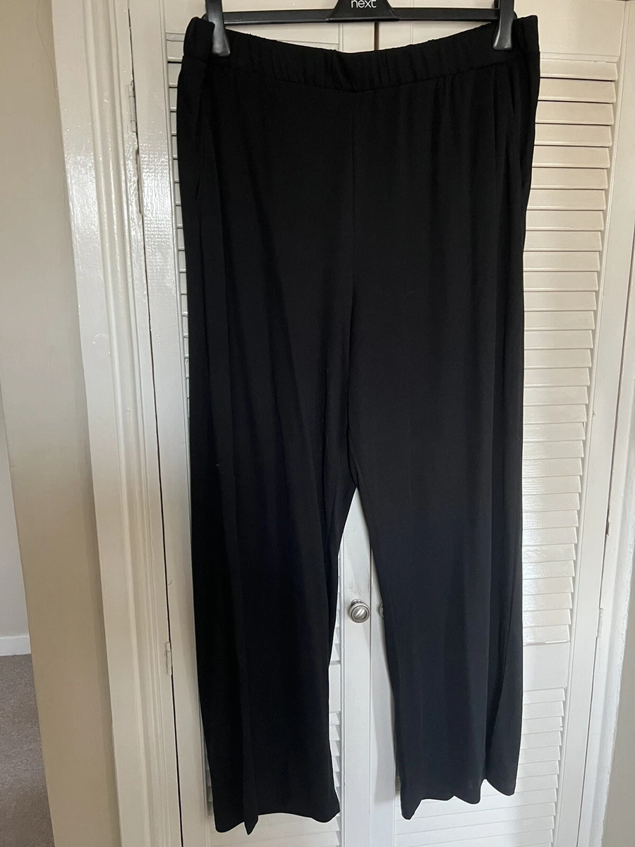 Black wide leg top trousers size 22