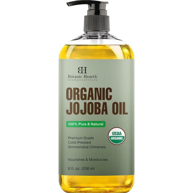 Hidratante De Aceite De Jojoba 100% Puro Para Rostro Cuerpo Y Cabello 8 fl. oz