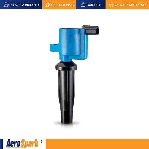 4 Ignition Coil Blue & 4 Autolite Spark Plug for Ford Focus 2005-2011 2.0L FD505 - Picture 2 of 11